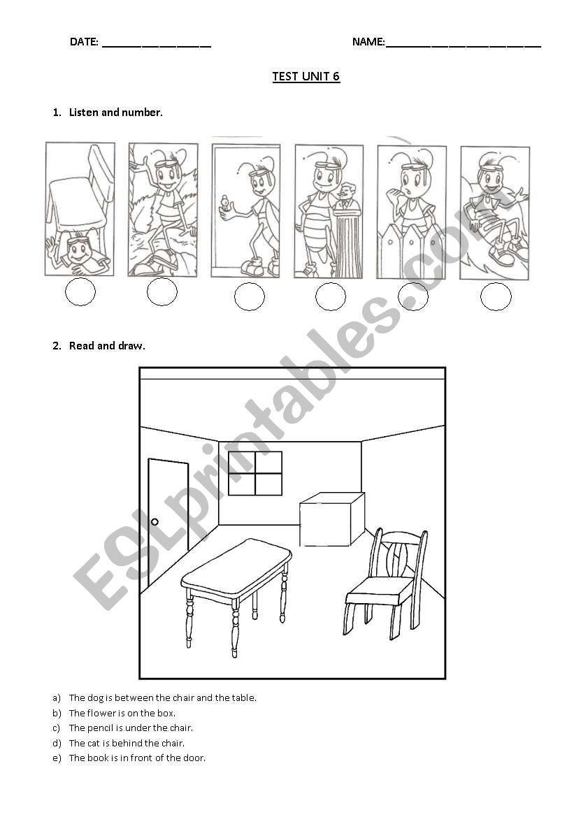 Prepositions worksheet