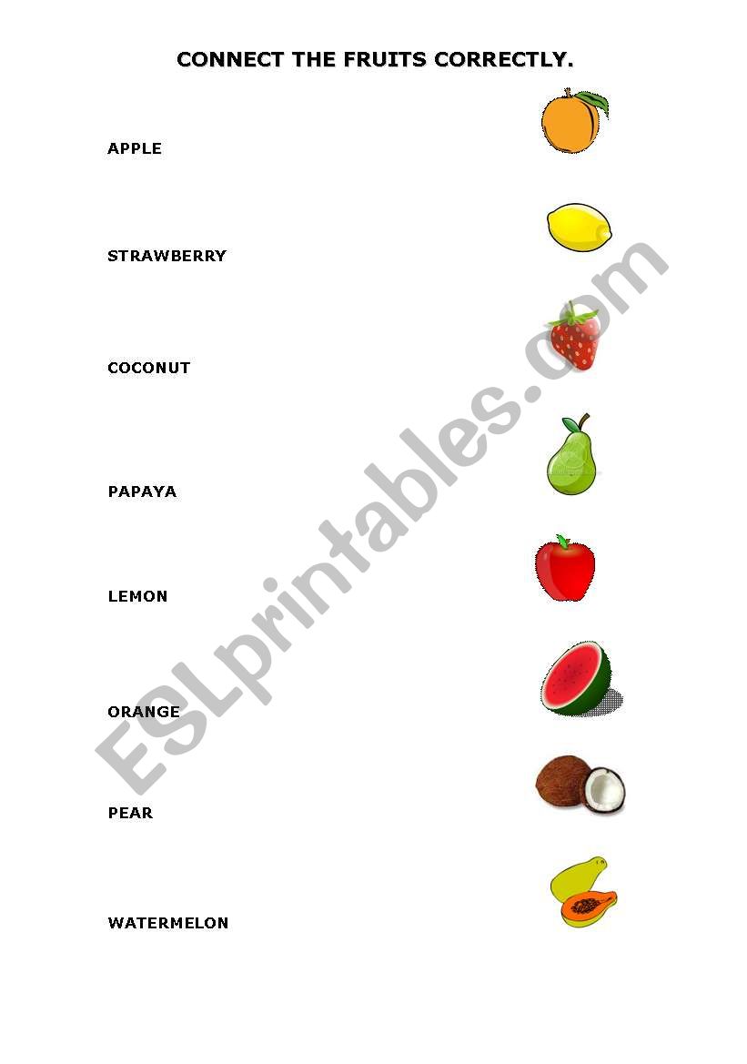 Fruits worksheet