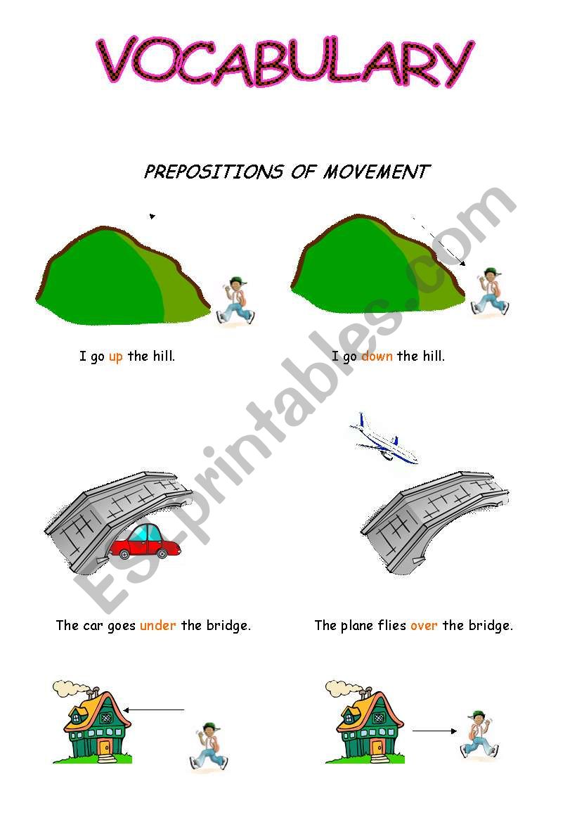 PREPOSITIONS OF MOVEMENT worksheet