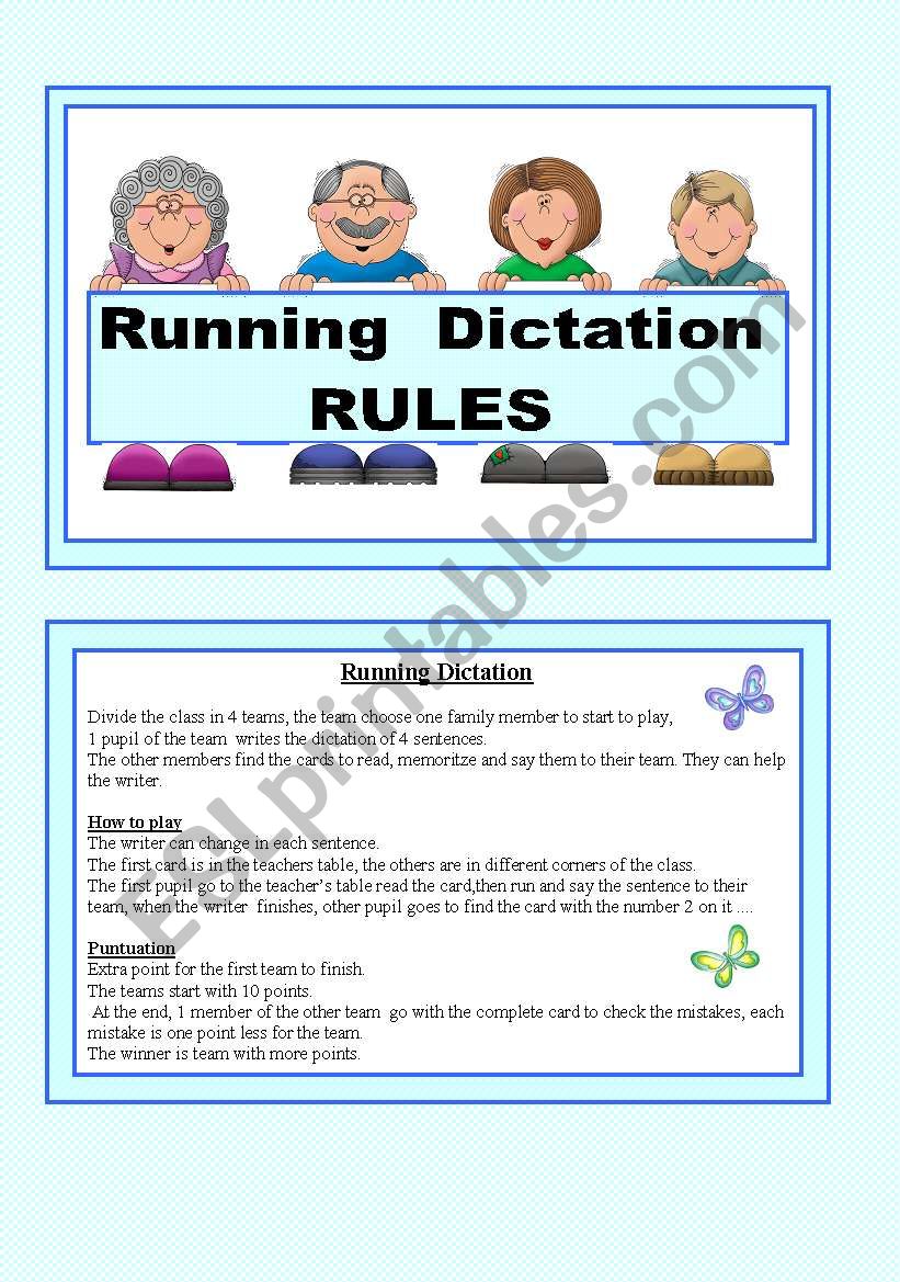 Running dictation Rules and Solutions.3/3