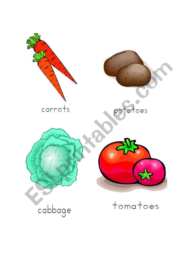 VEGETABLES 2 worksheet