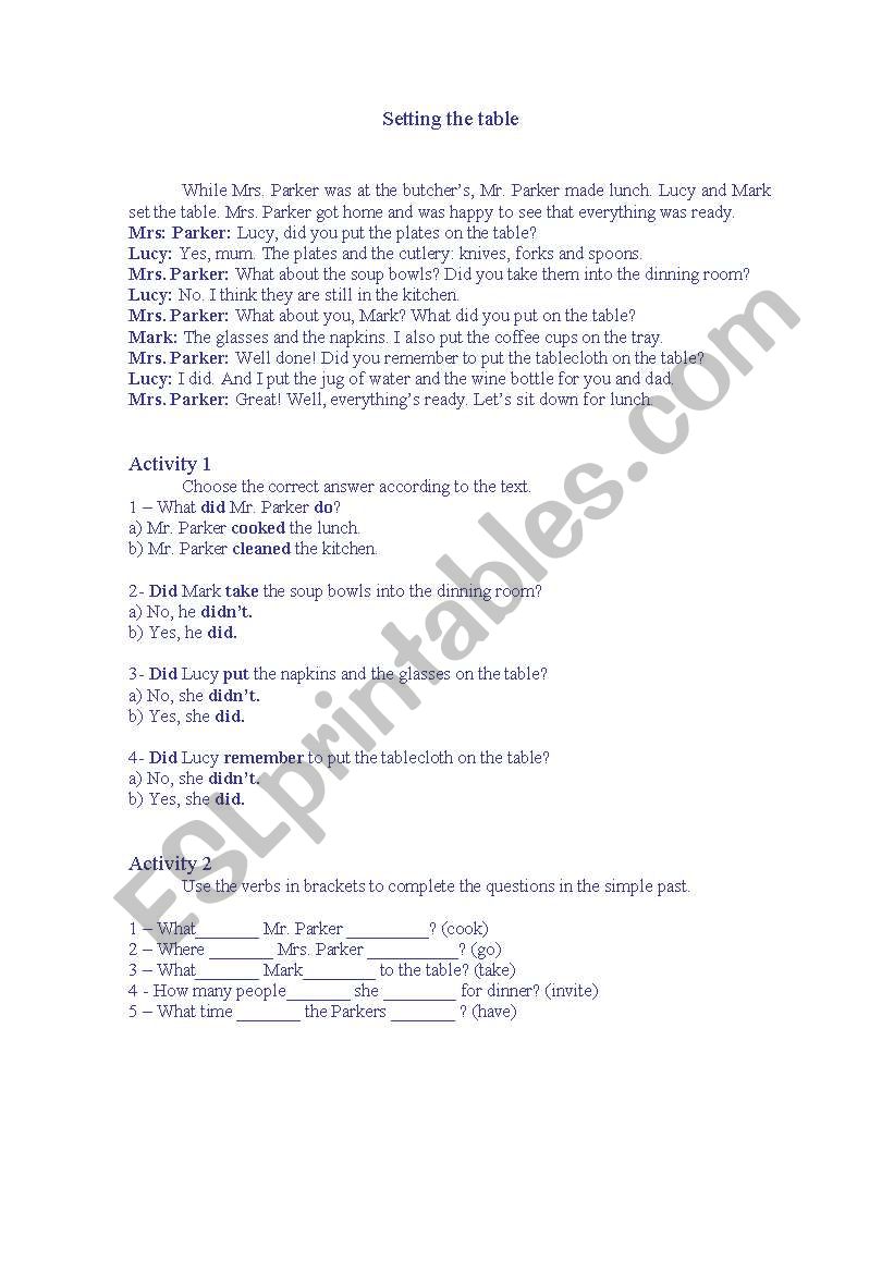 english-worksheets-setting-the-table