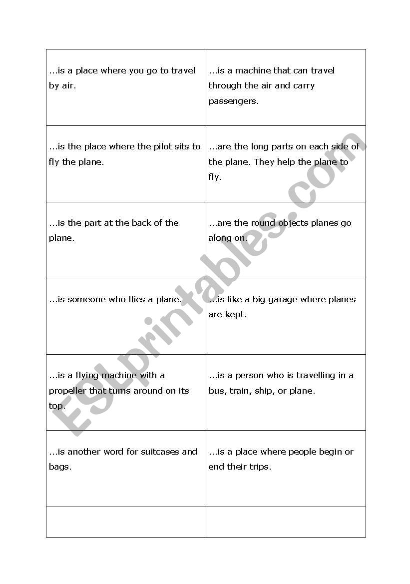 Airport Quiz 1 worksheet