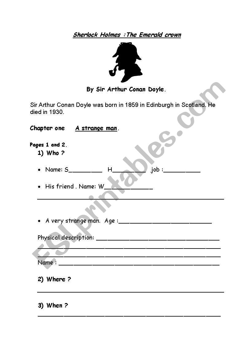 The Emerald Crown Sherlock Holmes chapter 1