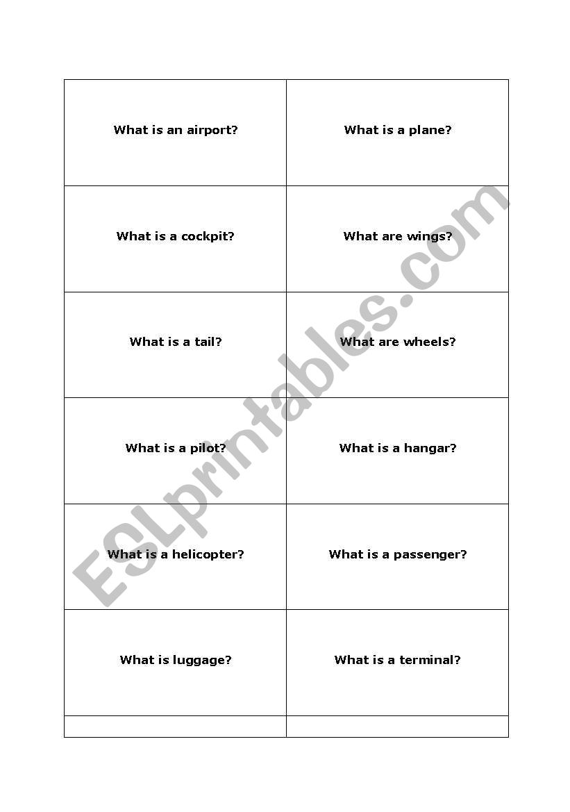 Airport Quiz 2 worksheet