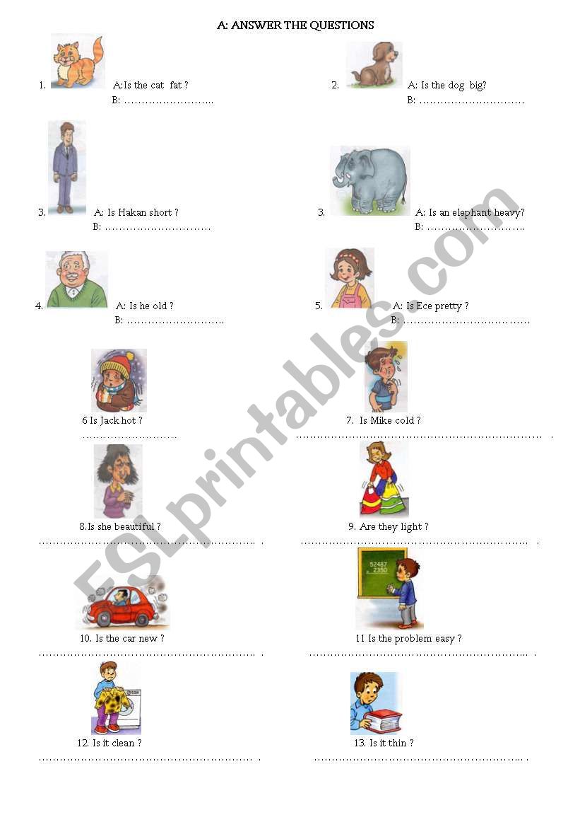 adjective worksheet worksheet