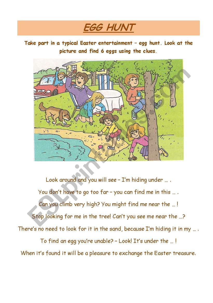 Egg Hunt worksheet