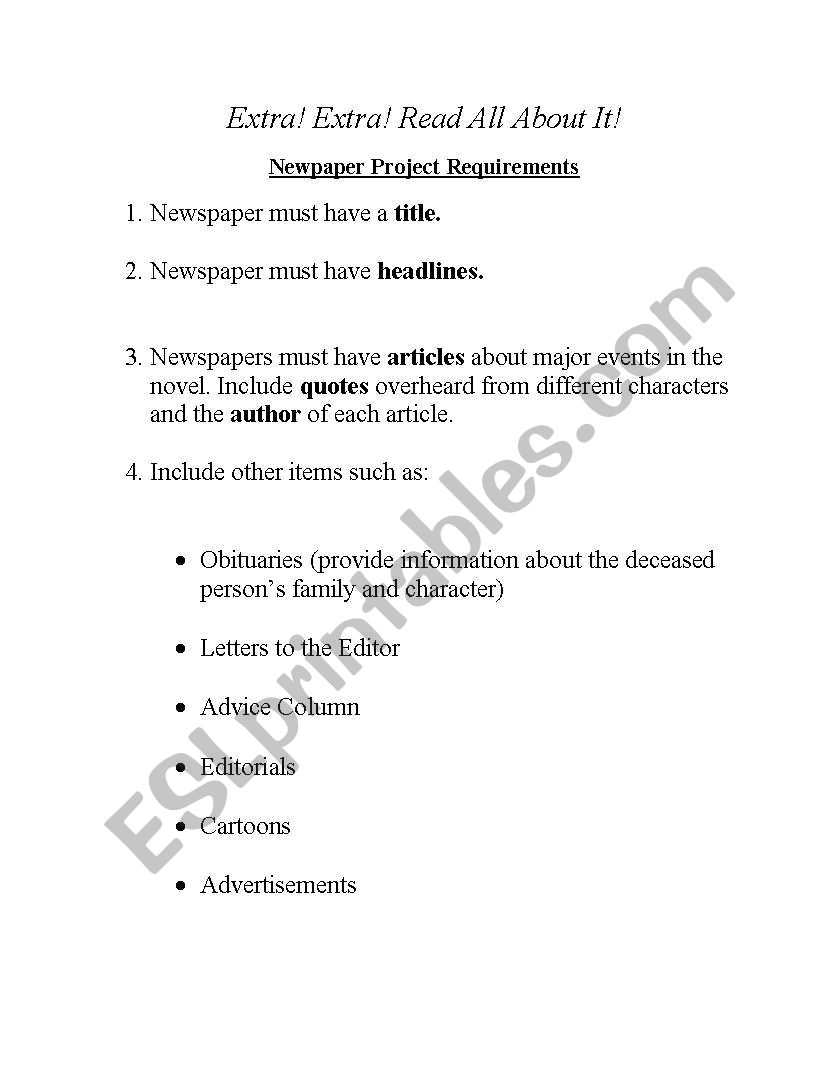Jericho Project worksheet