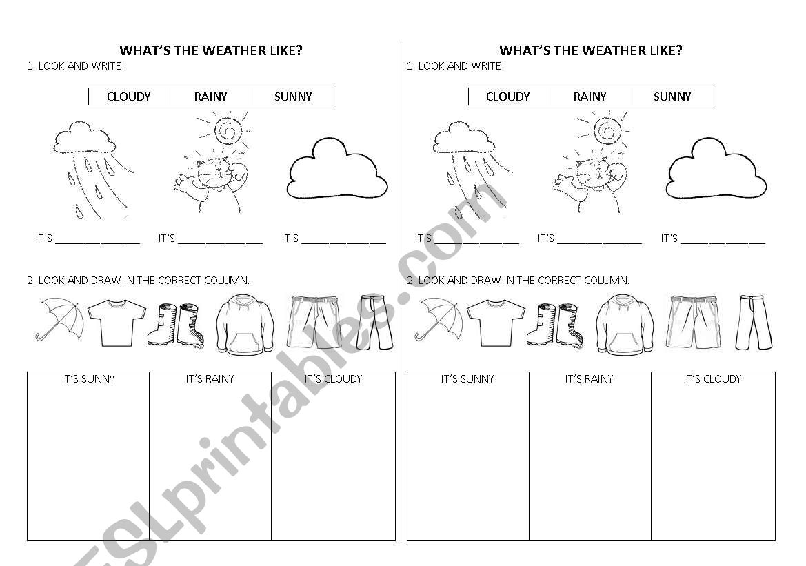 the weather worksheet