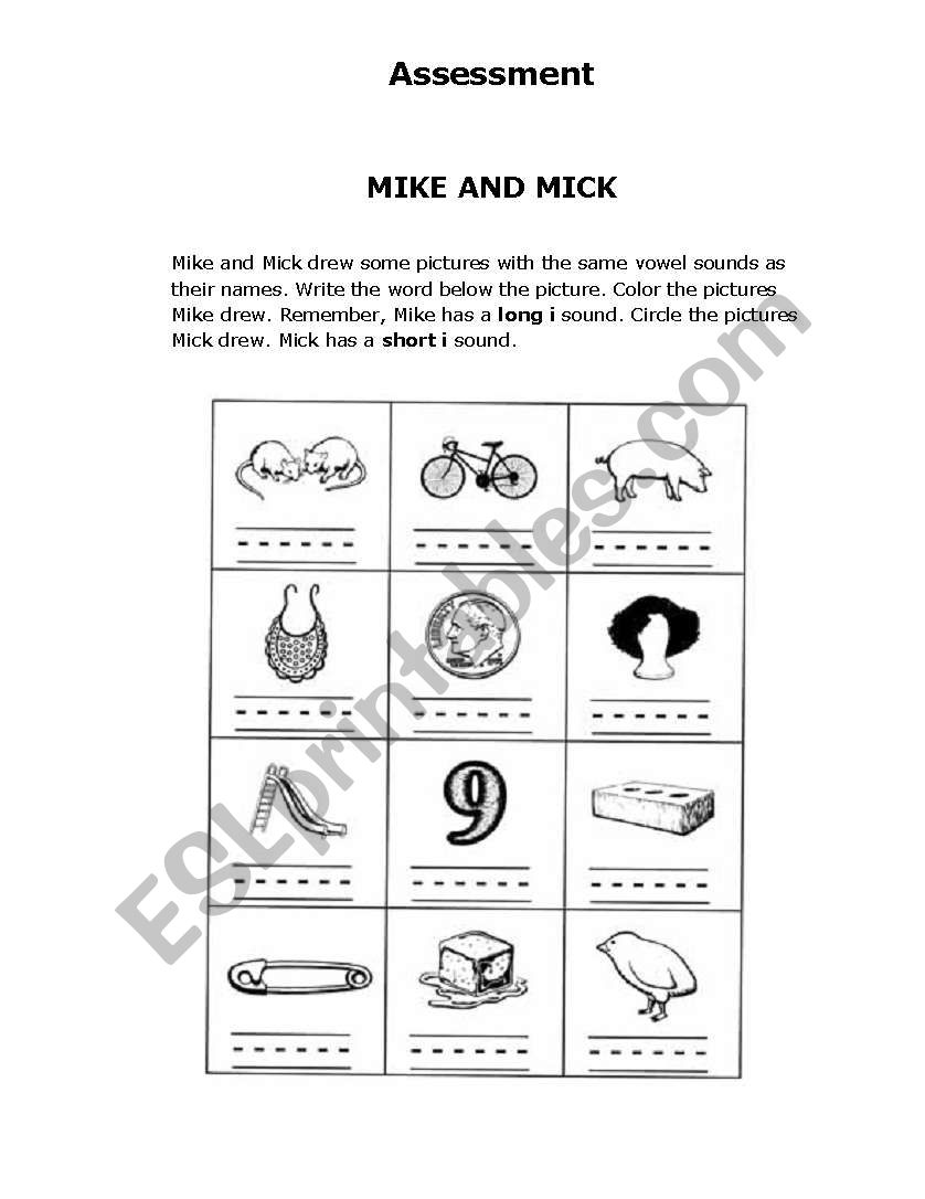 Phonics worksheet