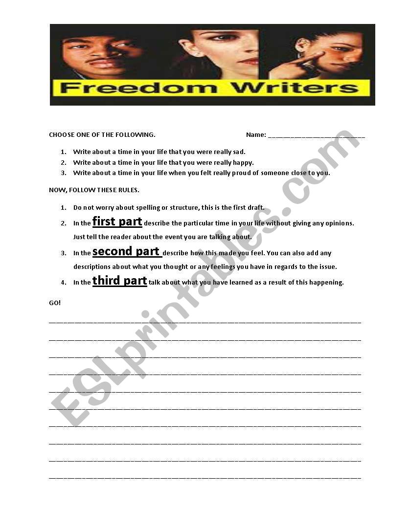 freedom writers assignment