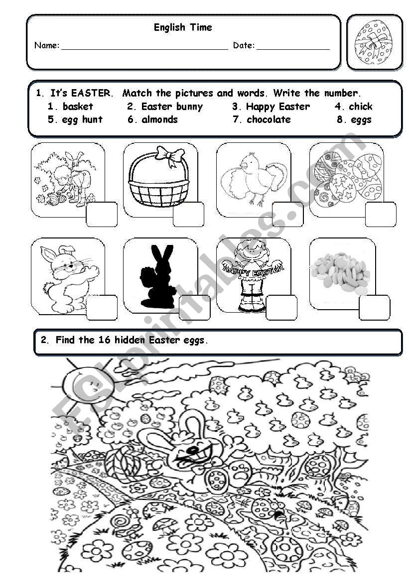Easter worksheet worksheet