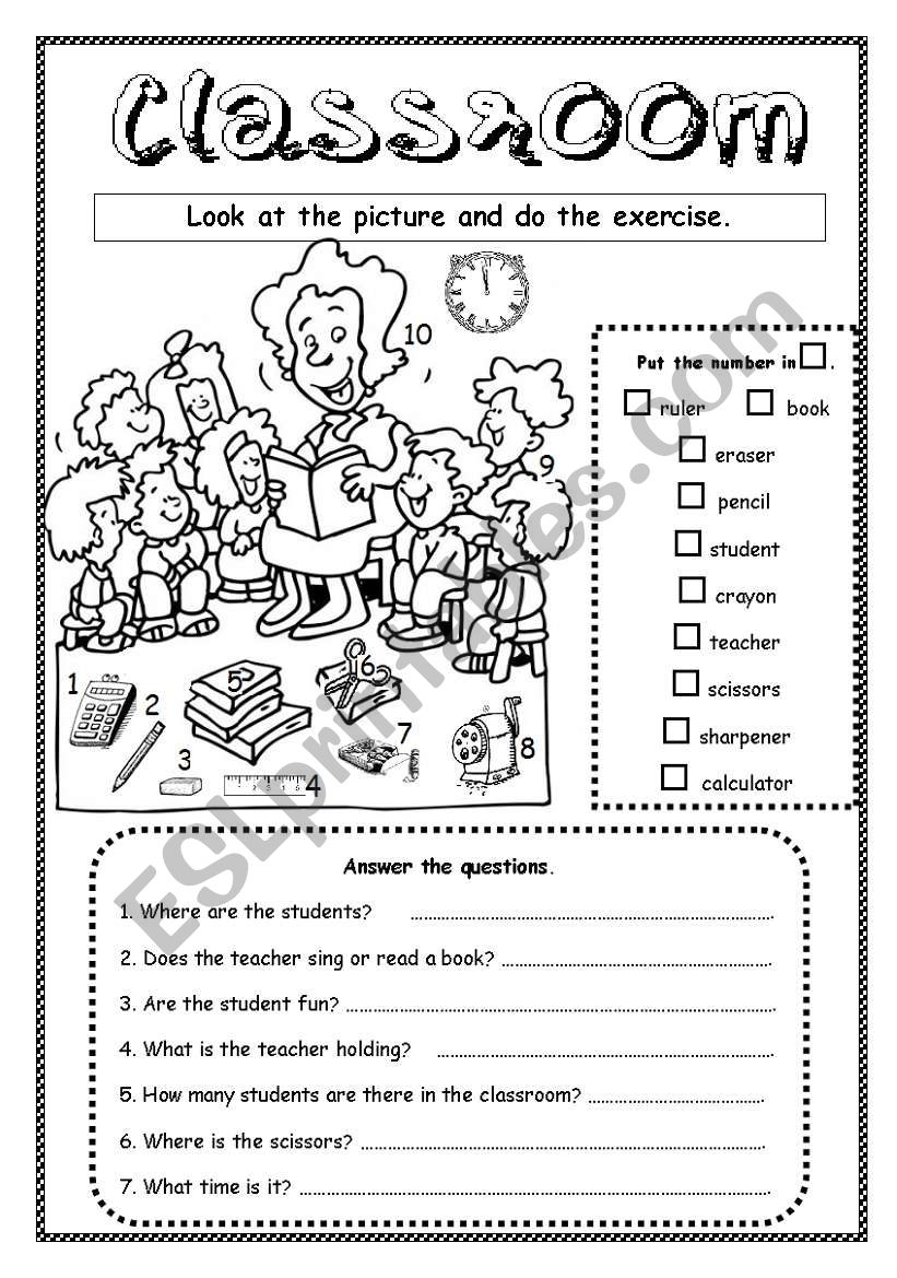 Classroom worksheet