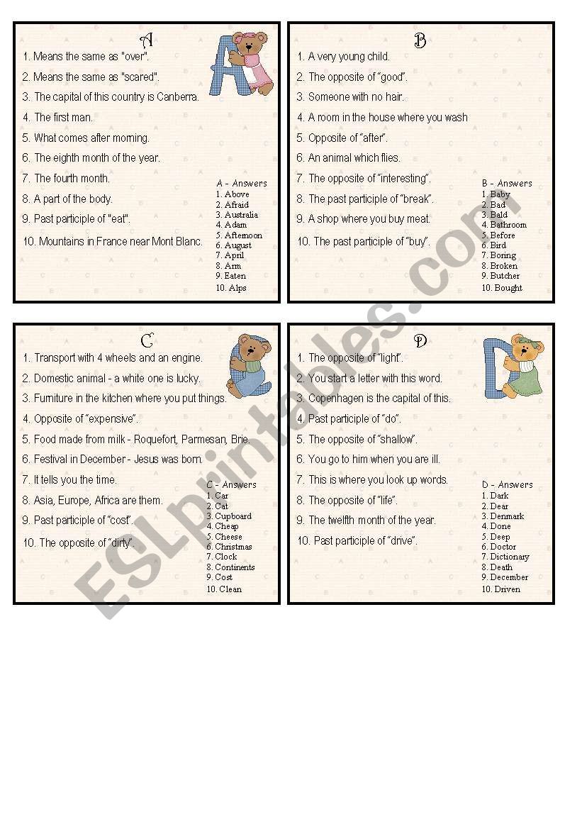 hexagon game worksheet