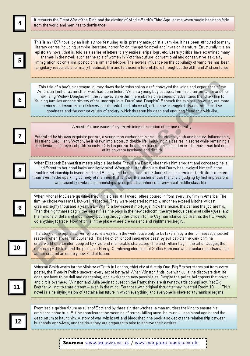 Book review, part 3 worksheet