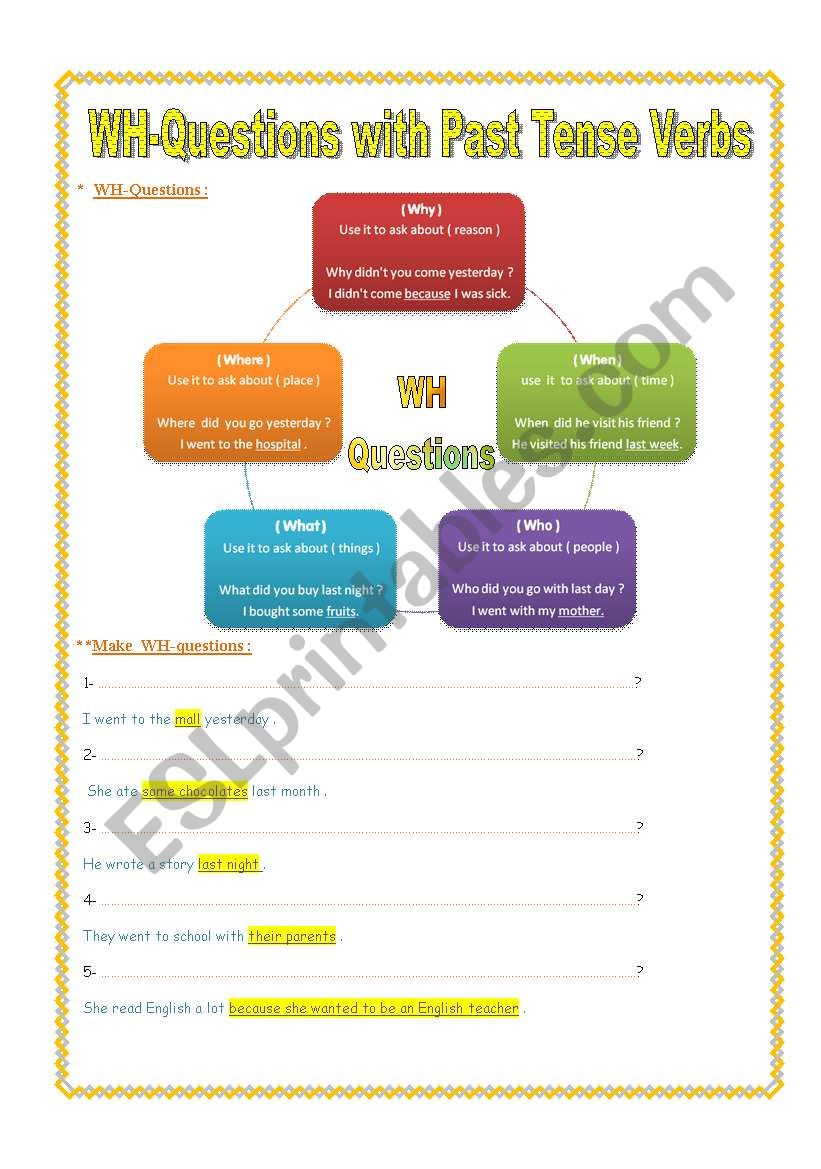 Wh-questions with past tense verbs