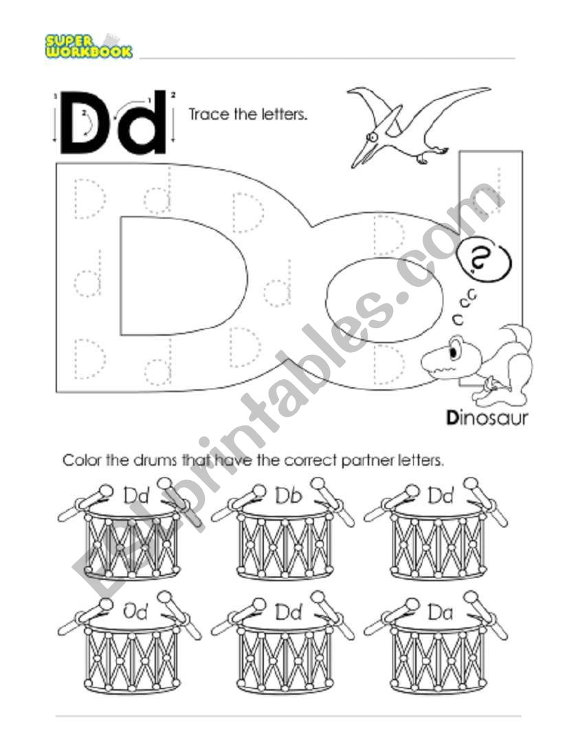 Letter Dd worksheet