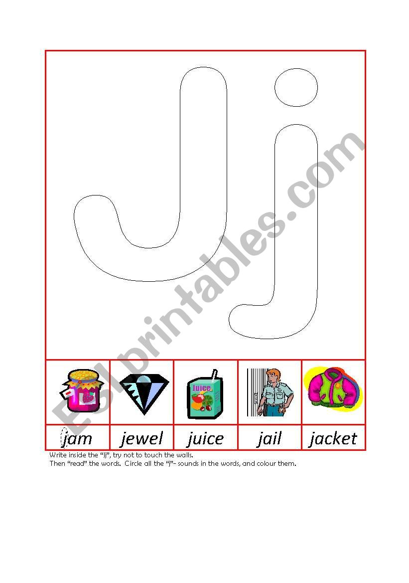 Phonic Recognition Ji worksheet