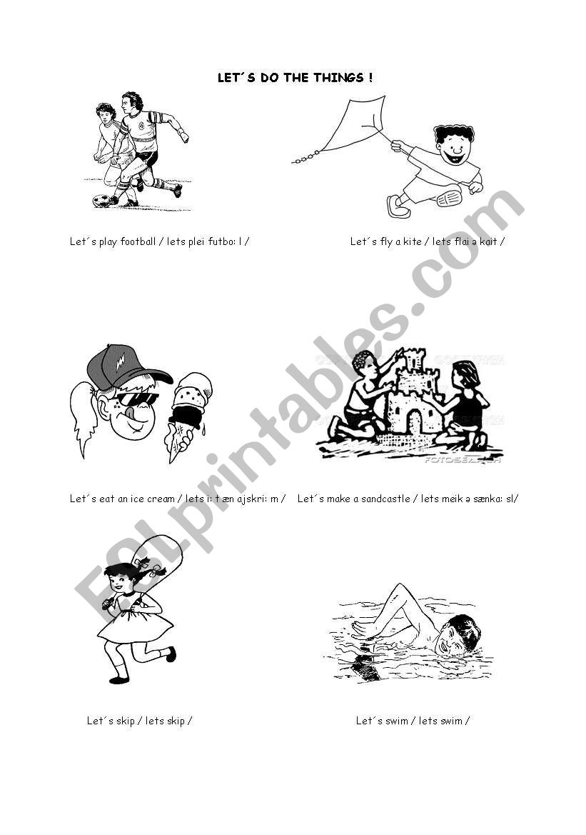 Activities worksheet