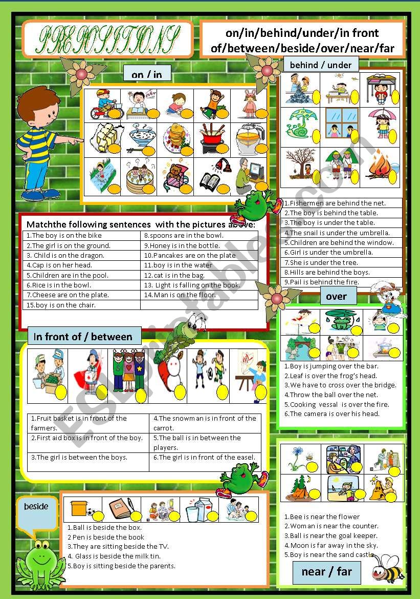 Prepositions worksheet