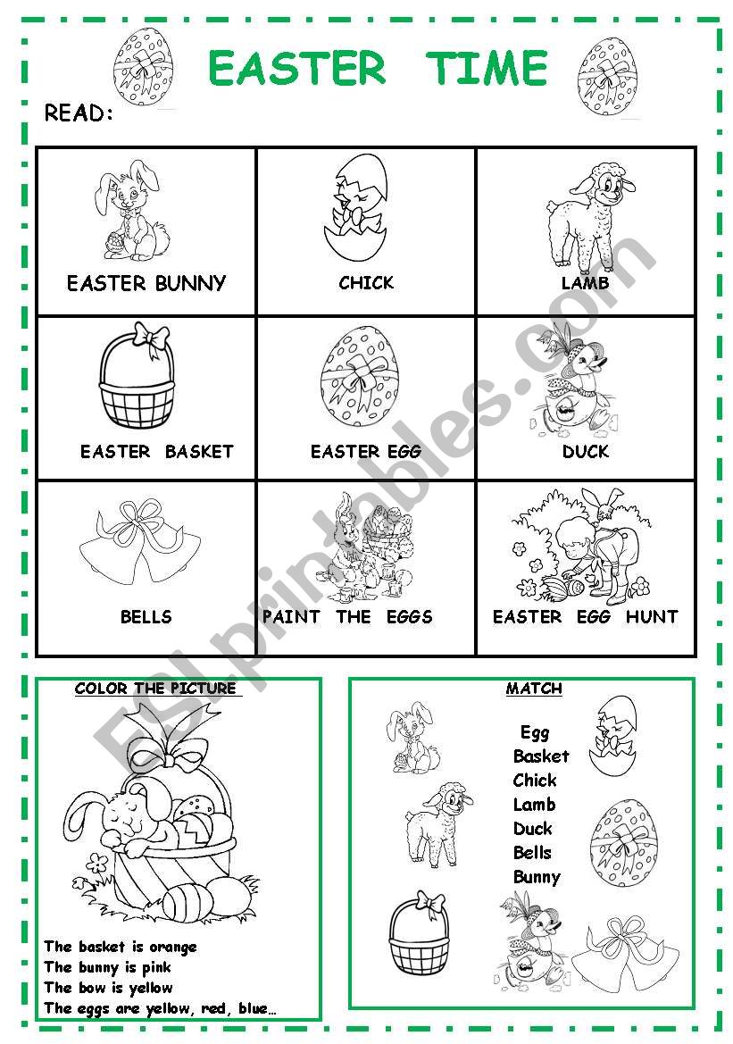 EASTER TIME worksheet