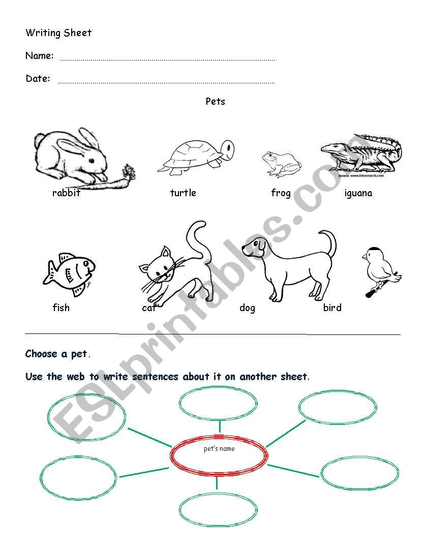 writing work sheet worksheet