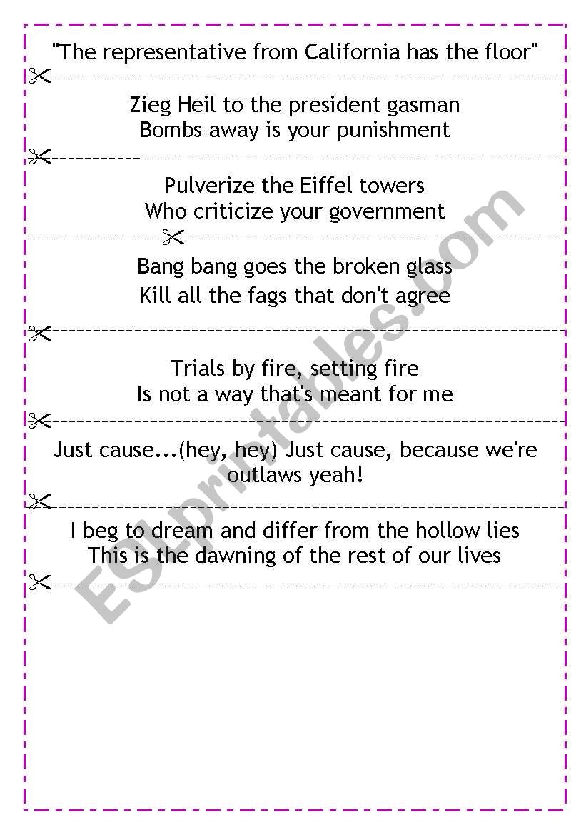 Green Day Holiday Esl Worksheet By Nathhhfr