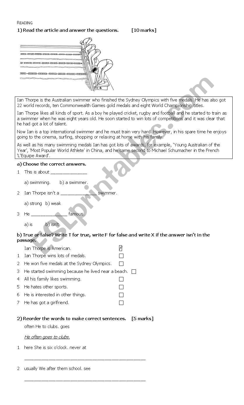 revision of Verbal tenses worksheet