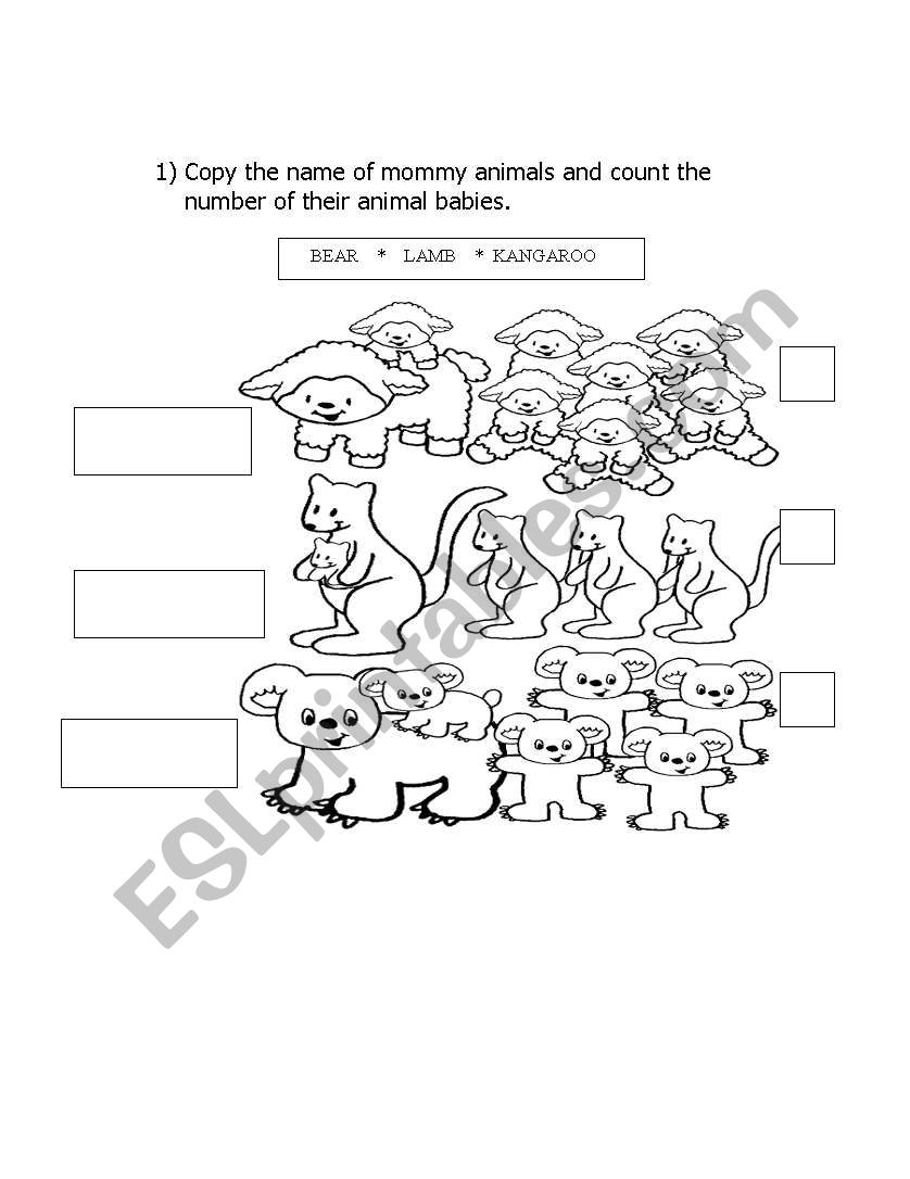 Animals! worksheet