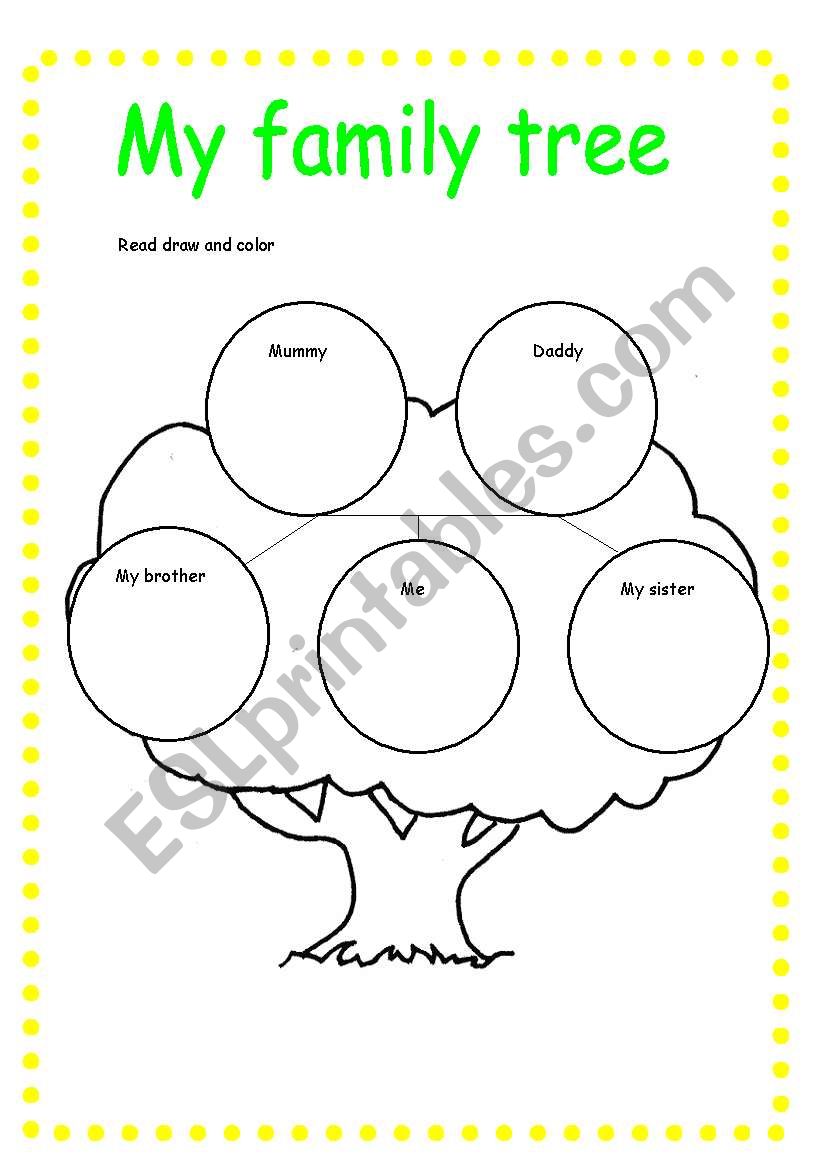 My family  tree  ESL worksheet  by teregugras yahoo es