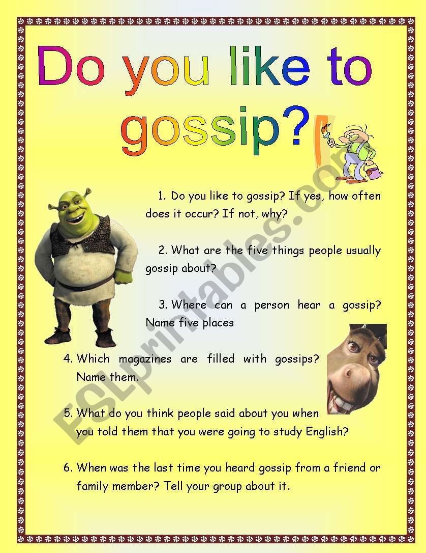 Do you like to gossip? if u do join us:)