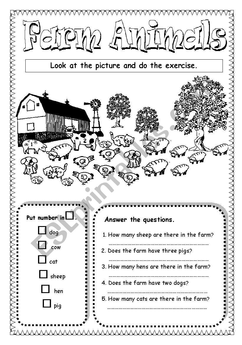 Farm Animals worksheet