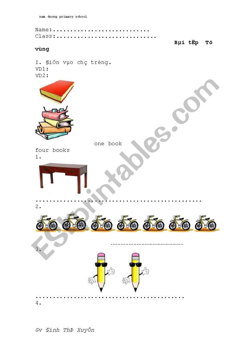 school worksheet
