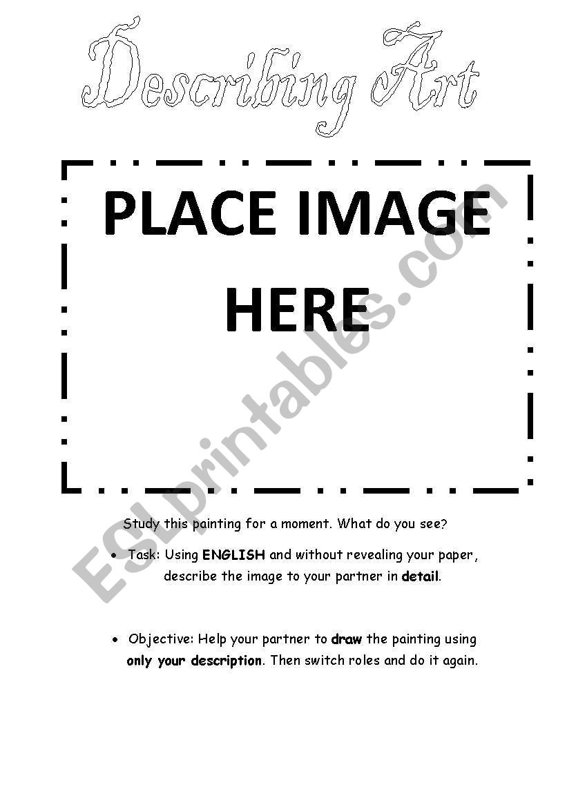 Visual Dictation worksheet