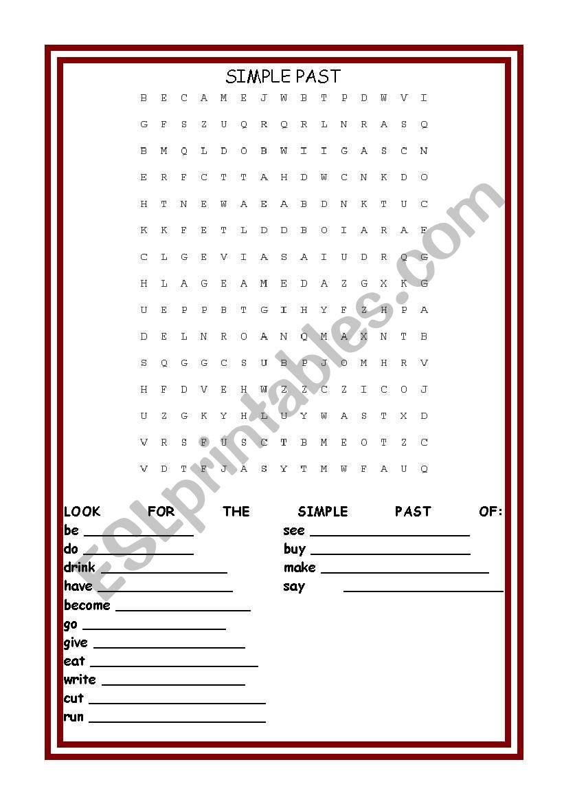 simple past worksheet