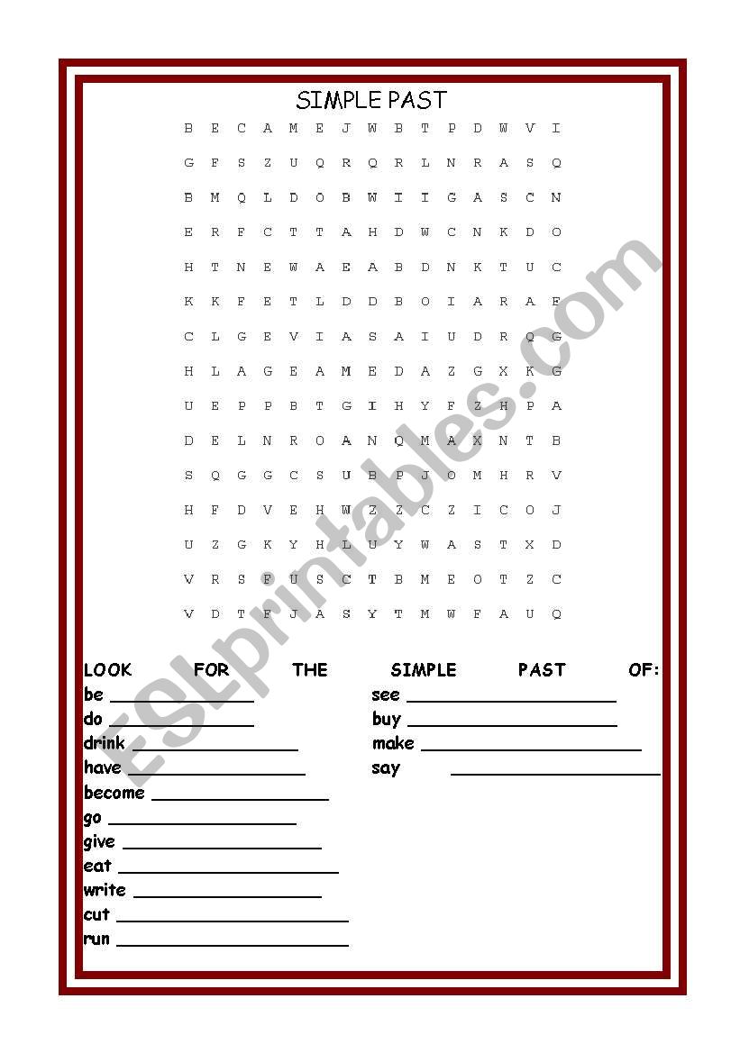 simple past worksheet