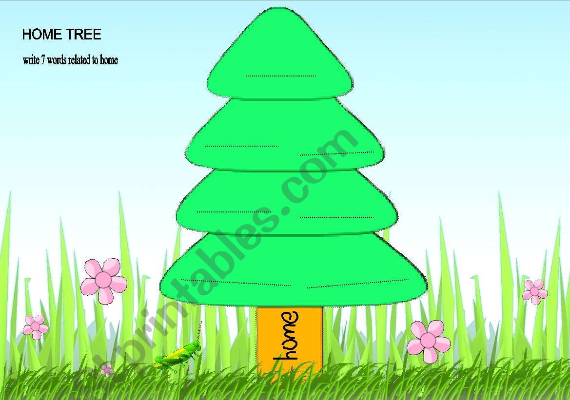 Vocabulary Trees Part 1 worksheet