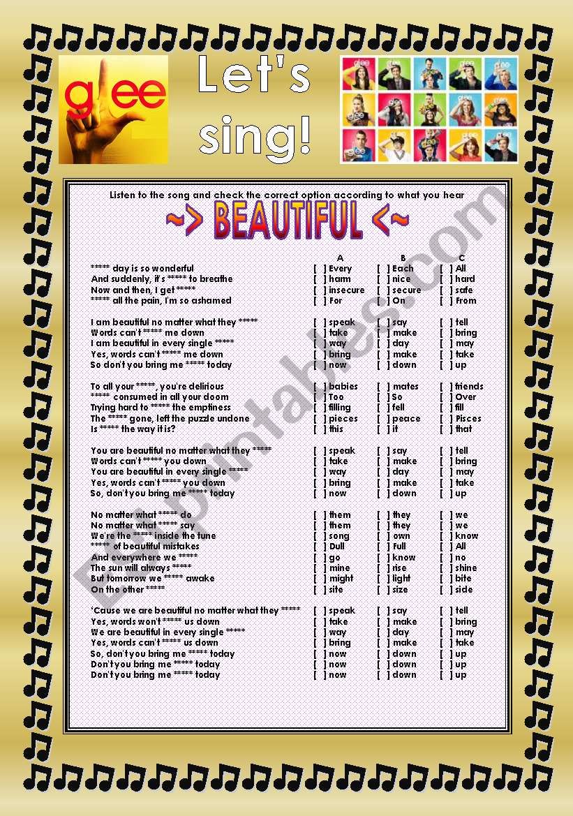 GLEE SERIES â€“SONGS FOR CLASS! S01E16 â€“ THREE SONGS â€“ FULLY EDITABLE WITH KEY! â€“ PART 2/2