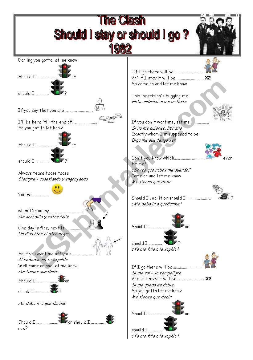 The Clash song activity worksheet