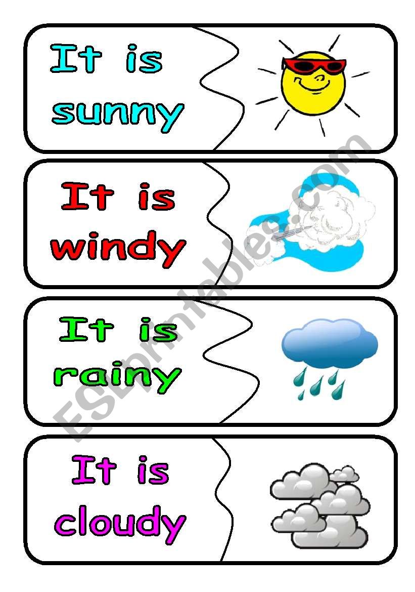 weather puzzle flashcards worksheet