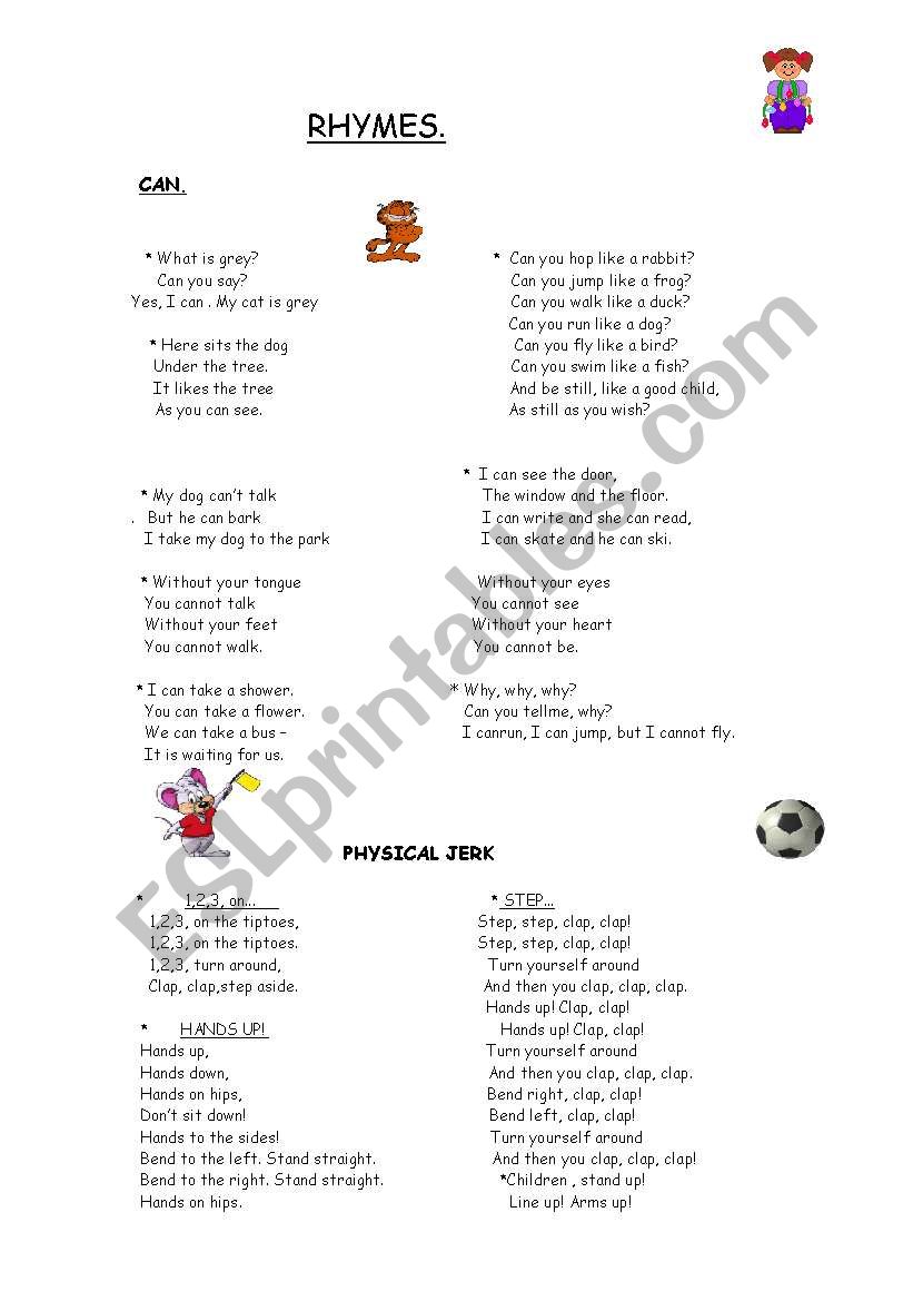 Poems worksheet