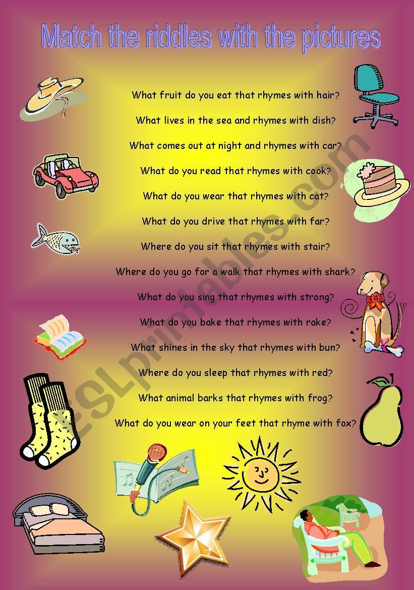 What rhymes with...? worksheet