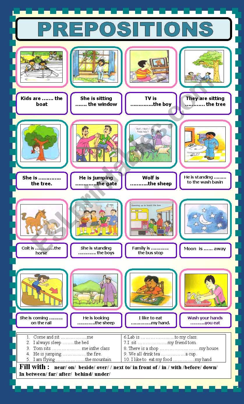 PREPOSITIONS worksheet