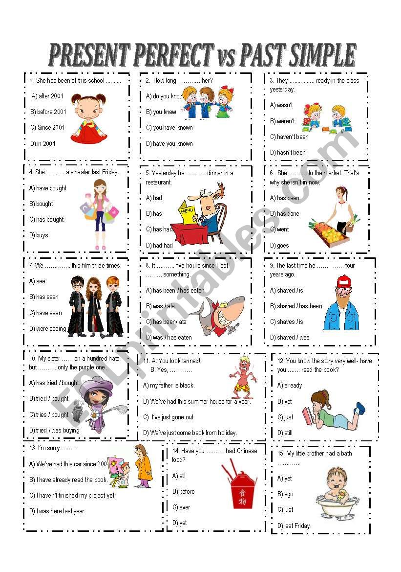 PRESENT PERFECT vsPAST SIMPLE worksheet