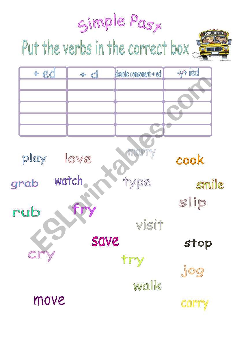 Simple Past - Regular Verbs  worksheet