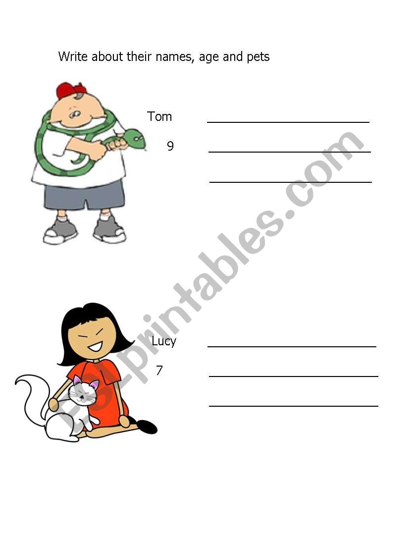 Describing people worksheet