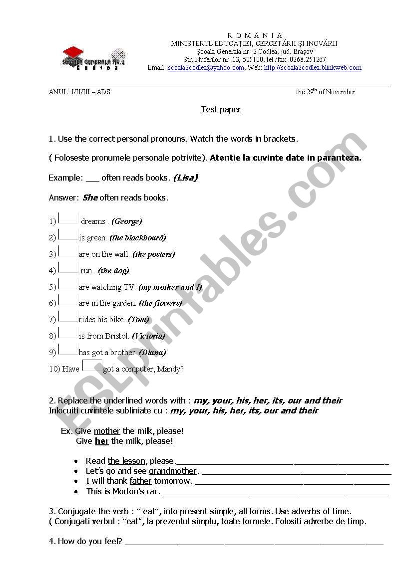 review worksheet