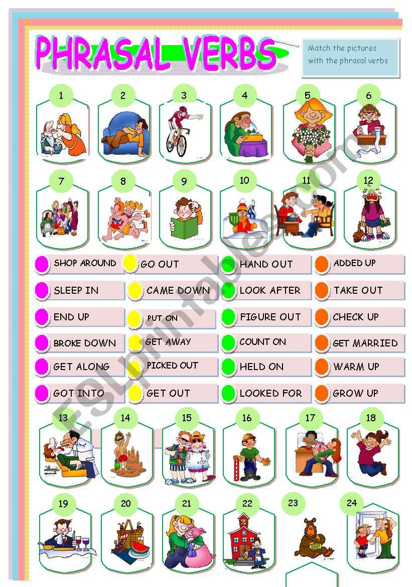 PHRASAL VERBS worksheet