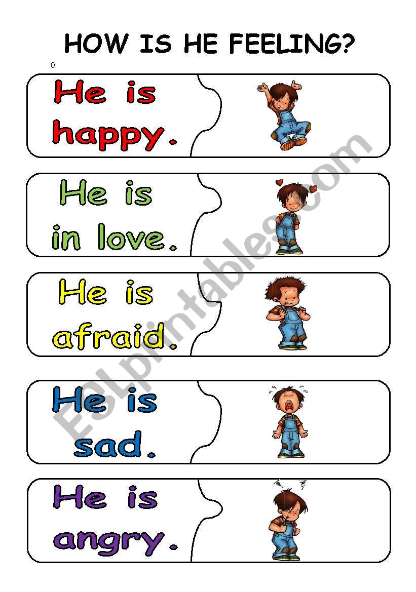 emotions puzzle pieces worksheet