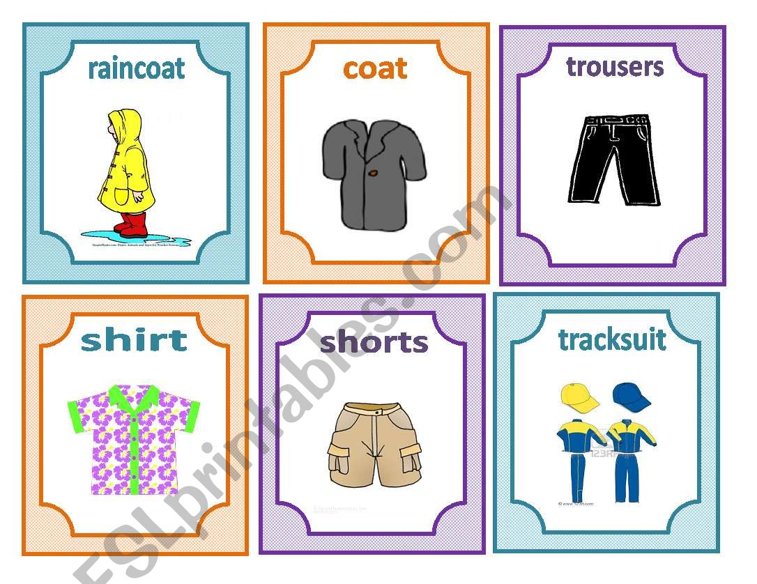 clothes worksheet